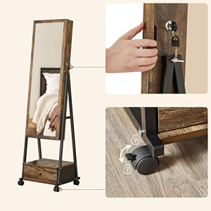 Dulap pentru bijuterii, Songmics, Antic, 41.5x37x152.5 cm - Img 5