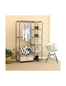 Dulap pliabil, Songmics, Gri, LSF007G, 110 x 45 x 175 cm - Img 3