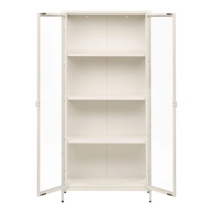 Dulap vitrina Brisbane, Alb pal, 35x80x175 cm