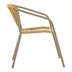 Fotoliu Lindaria, Pako World, Metal Sampanie, 54x63x74 cm - Img 3