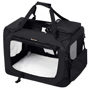 Geanta de transport animale, Feandrea, Negru, 70.0x52.0x52.0 cm - Img 2