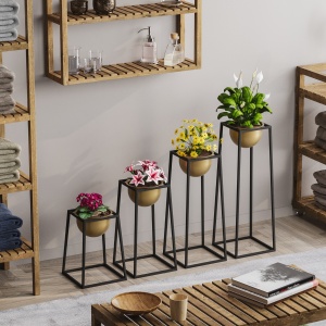 Ghiveci decorativ GED018A Auriu 17x30x30 cm
