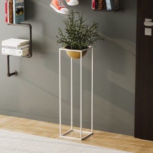 Ghiveci decorativ GED020C Auriu 28x80x28 cm - Img 3