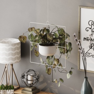 Ghiveci decorativ Pandantif Alb 40x40x17 cm - Img 2