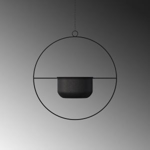 Ghiveci decorativ Payanda Negru 40x40x17 cm - Img 6