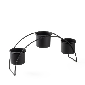 Jardiniera suport metalic decorativ GED-012 Negru 40x20x10 cm - Img 4