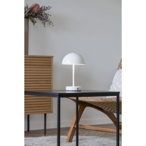 Lampa de masa Holt, Alb, 15x15x25 cm