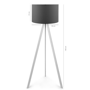 Lampadar PWL-1060, Pako World, E27, Natural-Antracit, 38x38x140 cm - Img 2