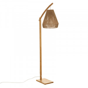 Lampadar Sean E27 60W bambus bej 52x30x158cm - Img 1