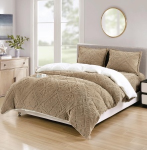 Lenjerie cu blanita, Elastic 180x200 Sigma V23 Dark Bej (Cocolino)