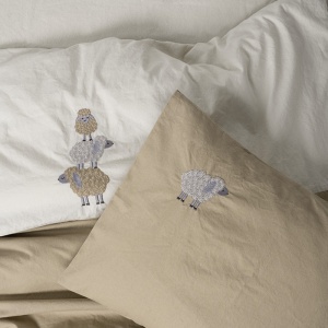 Lenjerie Patut Bebe Lamp Bej (Bumbac 100%) - Img 2