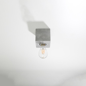 Lustra Ariz din beton Gri 10x10x10 cm - Img 2