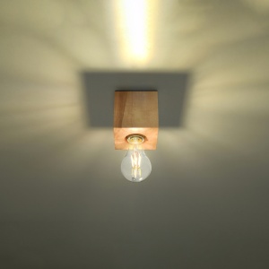 Lustra Ariz din lemn, Natural 10x10x10 cm - Img 3