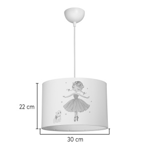Lustra balerina, Ballerina, Pako, Alb 30x30x20 cm - Img 4