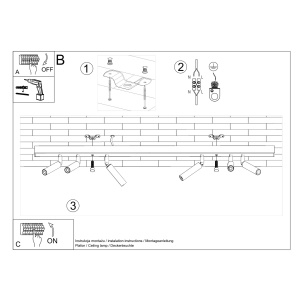 Lustra Eyetech Negru 100x3x20 cm - Img 4