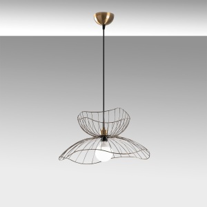 Lustra Farac Caramiziu 50x50x121 cm - Img 6