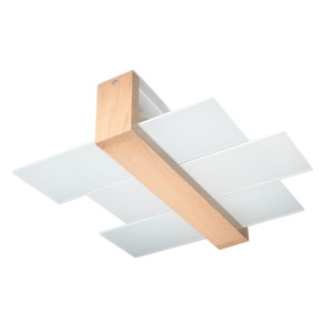 Lustra Feniks din lemn, Natural 43x43x12 cm