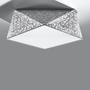 Lustra Hexa Argint 35x35x15 cm - Img 2