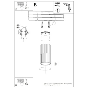 Lustra LED Ivar Bej 4000K 6.4x6.4x12 cm - Img 3