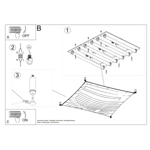 Lustra Luna Alb 3000K 130x105x15 cm - Img 5