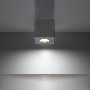 Lustra Quad din beton Gri 10x10x10 cm - Img 3