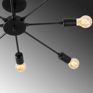 Lustra Ray Negru 78x78x19 cm - Img 5