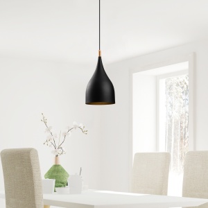 Lustra Saglam Negru 25x25x137 cm