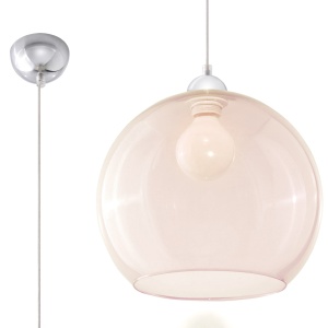 Lustra suspendata Ball Sampanie 30x30x120 cm
