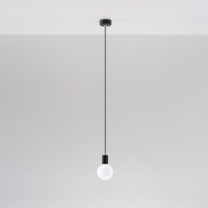 Lustra suspendata Edison Negru 8x8x106 cm - Img 2