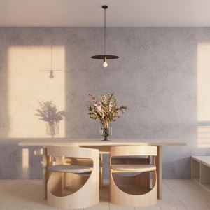 Lustra suspendata Flavio Negru 40x40x105 cm - Img 7