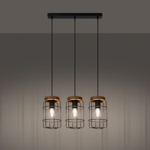Lustra suspendata Gotto Negru 160x13x115 cm - Img 3