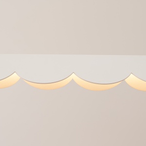 Lustra suspendata LED Biscuit Alb 3000K 131x13x200 cm - Img 5