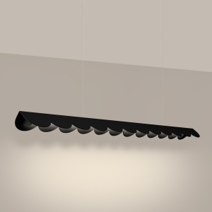 Lustra suspendata LED Biscuit Negru 3000K 131x13x200 cm - Img 3