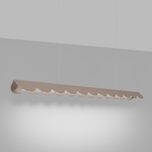 Lustra suspendata LED Biscuit Taupe 4000K 131x13x200 cm - Img 3