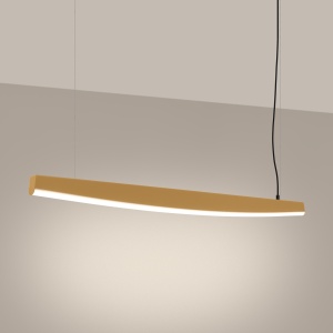 Lustra suspendata LED Jorun 120 Auriu 3000K 120x3x210 cm - Img 3