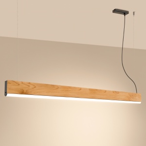 Lustra suspendata LED Lykke Stejar 3000K 150x3.5x150 cm - Img 3