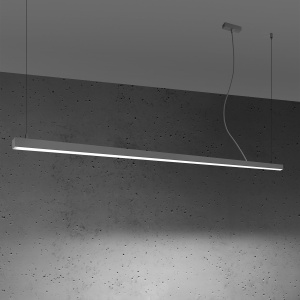 Lustra suspendata LED Pinne Gri 4000K 200x6x150 cm - Img 3