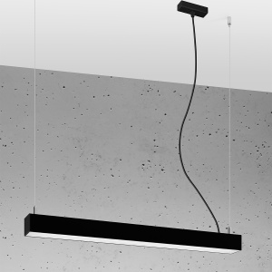 Lustra suspendata LED Pinne Negru 4000K 67x6x150 cm - Img 2