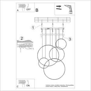 Lustra suspendata LED Rio 55 Alb 4000K 170x30x250 cm - Img 11