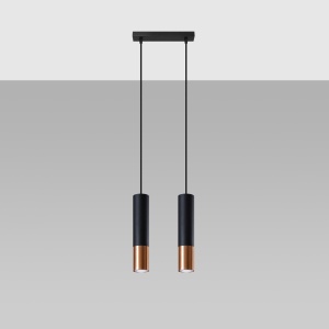 Lustra suspendata Loopez Cupru 30x6x90 cm - Img 2