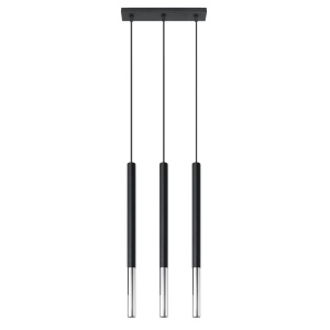 Lustra suspendata Mozaica Argintiu 30x5x90 cm