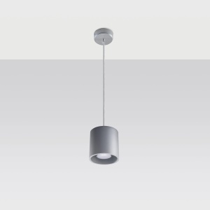 Lustra suspendata Orbis Gri 10x10x110 cm - Img 2