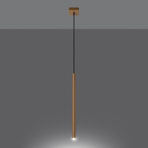 Lustra suspendata Pastelo Auriu 3.5x3.5x120 cm - Img 3