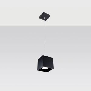 Lustra suspendata Quad Negru 10x10x110 cm - Img 2