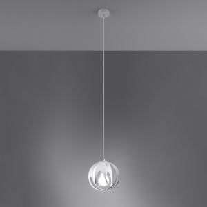 Lustra suspendata Tulos Alb 16x16x125 cm - Img 3