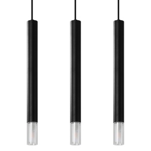 Lustra suspendata Wezyr Negru 45x6x120 cm