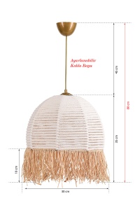 Lustra TM222 Alb 80x30x30 cm - Img 5