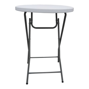 Masa de bar de gradina pliabila, Event, Alb, 81x81x110 cm