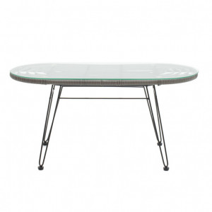 Masa de Gradina Naoki Negru - Gri 100x45x46 cm - Img 2