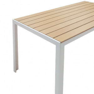 Masa de Gradina Nares Alb - Natural 140x80x72.5 cm - Img 3
